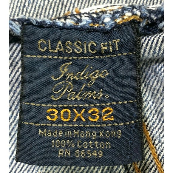 Indigo Palms Denim Tommy Bahama Classic Fit Men Jeans Size 27 x 31 (TAG 30 x 32) - Picture 11 of 12